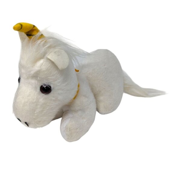 Vintage Allentown Toy MFG White Plush Unicorn Stuffed Animal Made In Korea 13